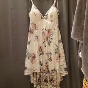 White lace floral dress